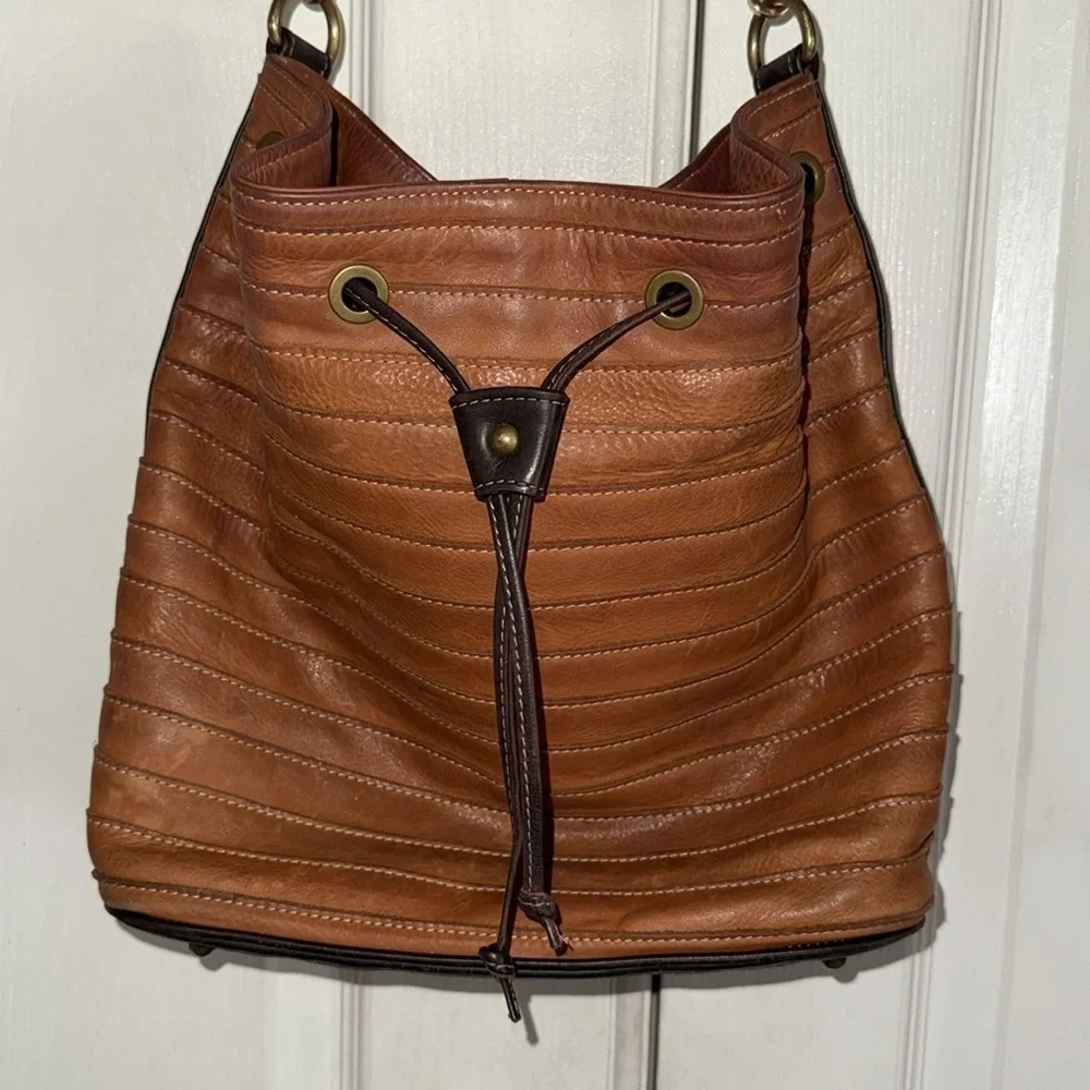 Il Duca Made In Italy Brown Leather Hobo Bag